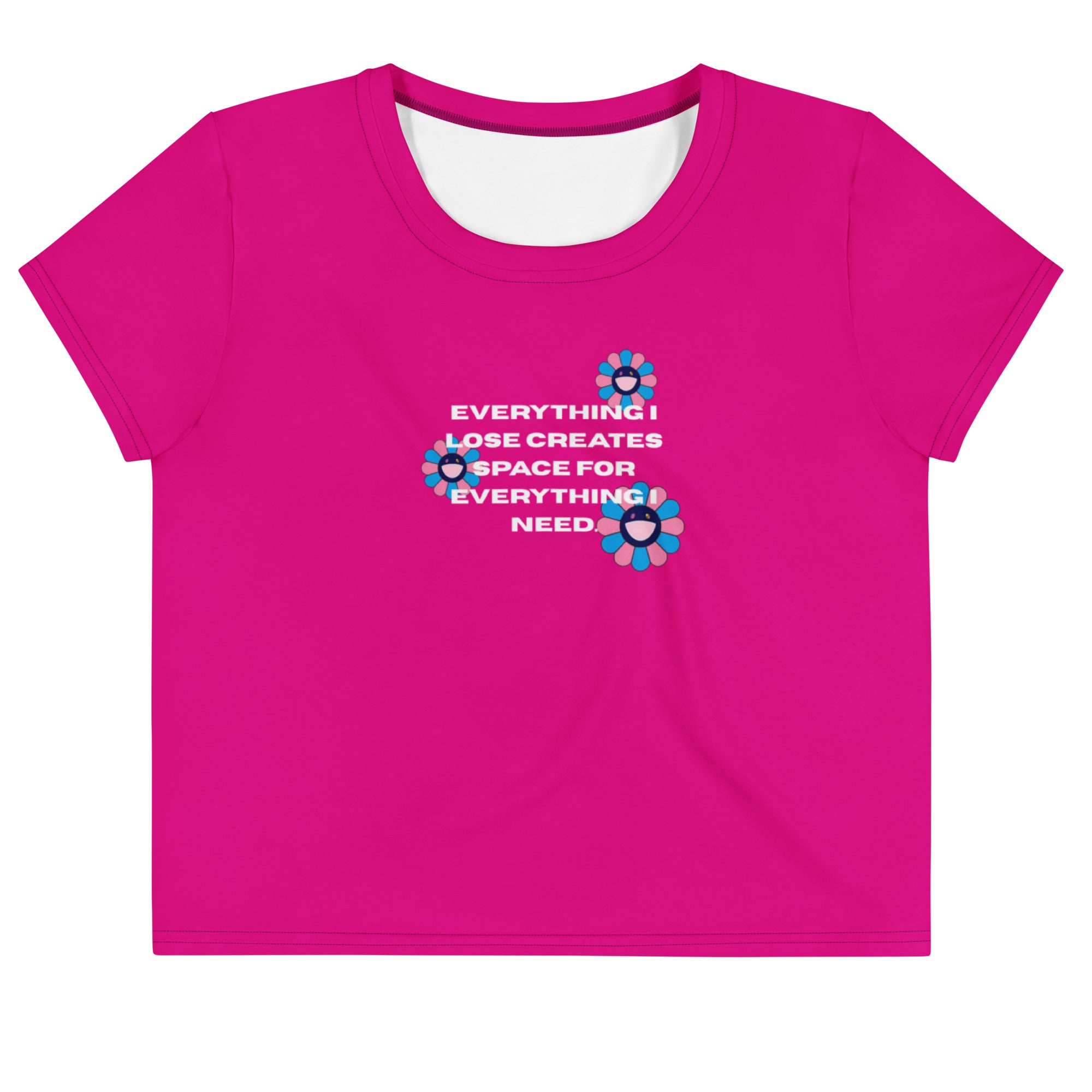 Pink Happiness Crop T-shirt