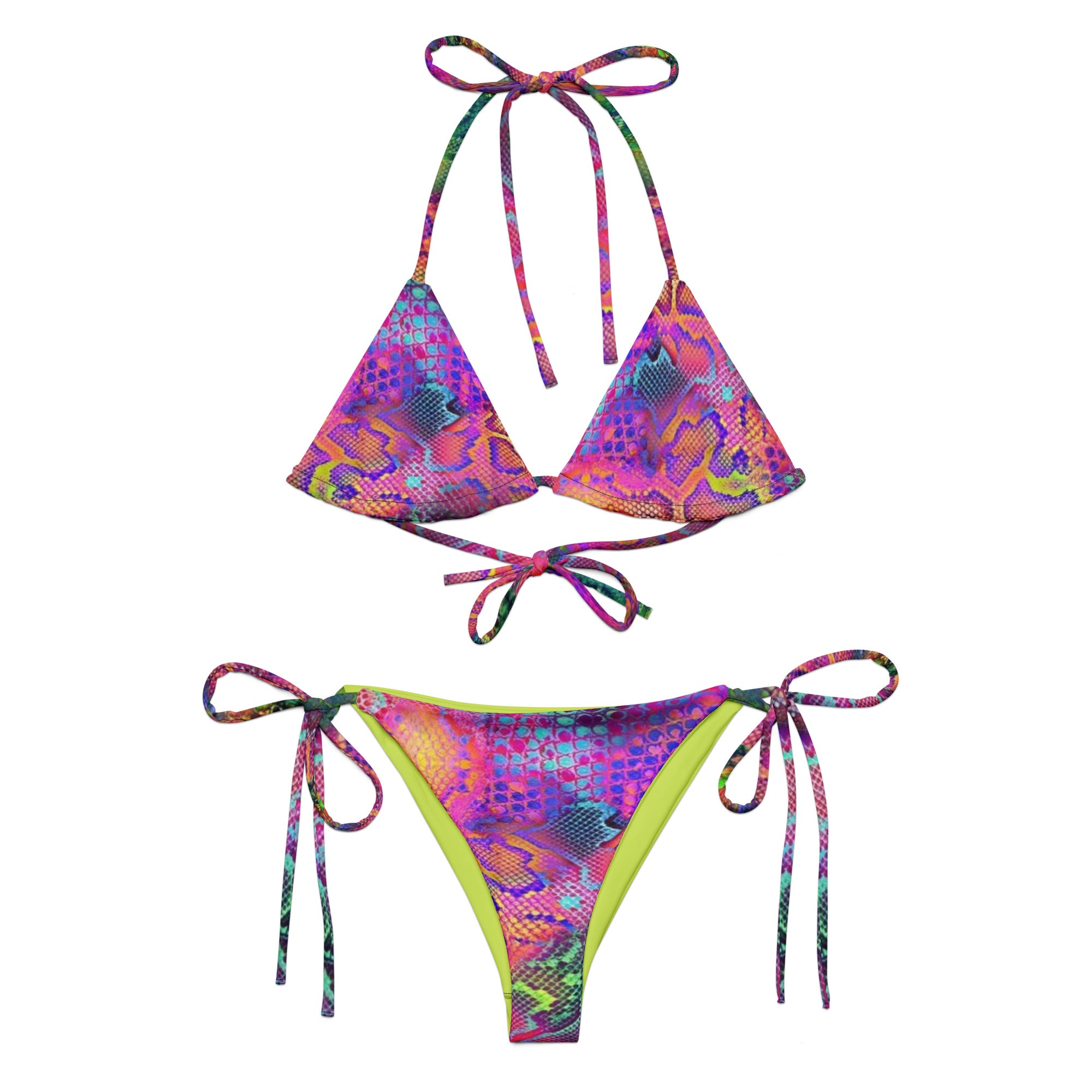 Neon Serpentina String bikini