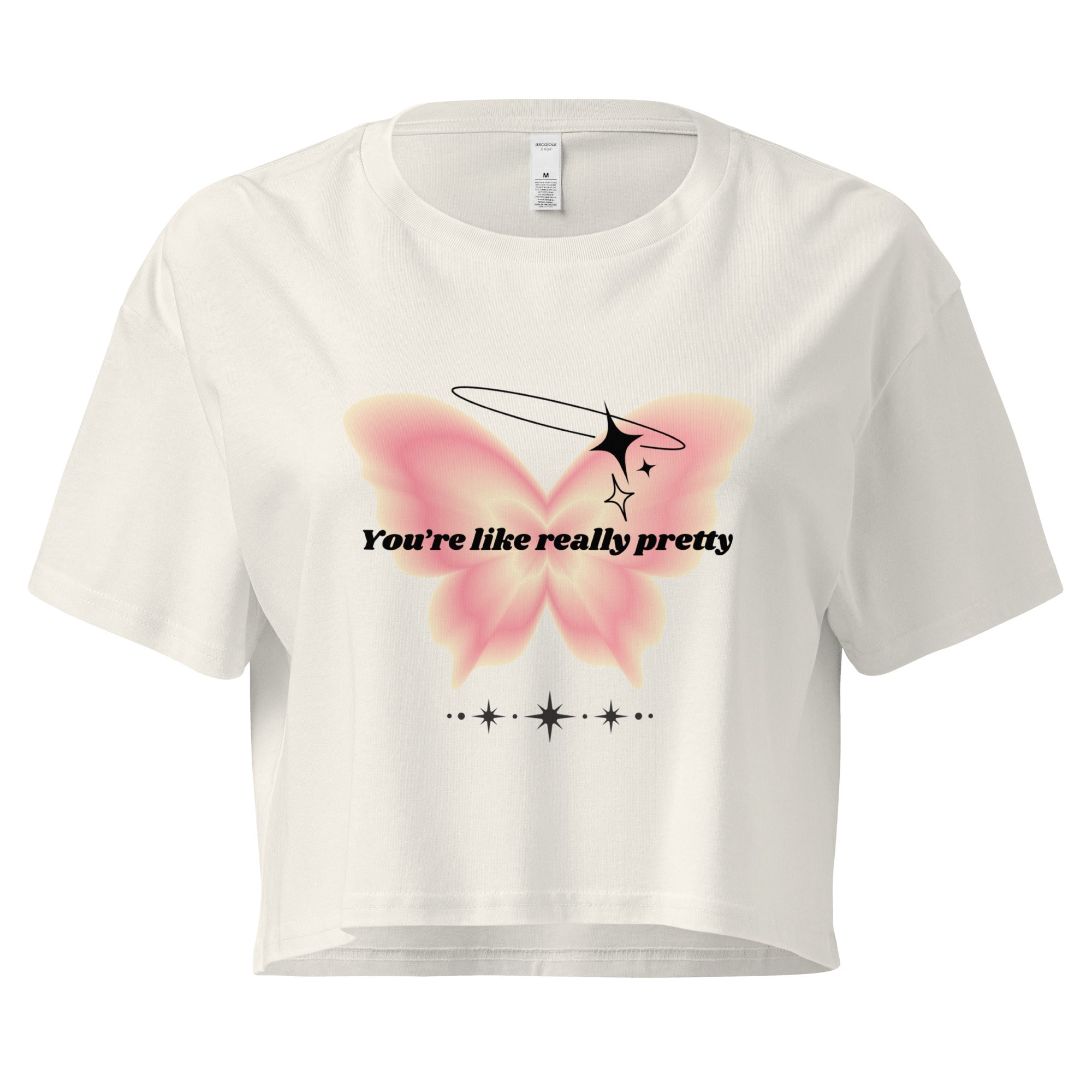 “You’re Like Really Pretty” Butterfly Crop Top