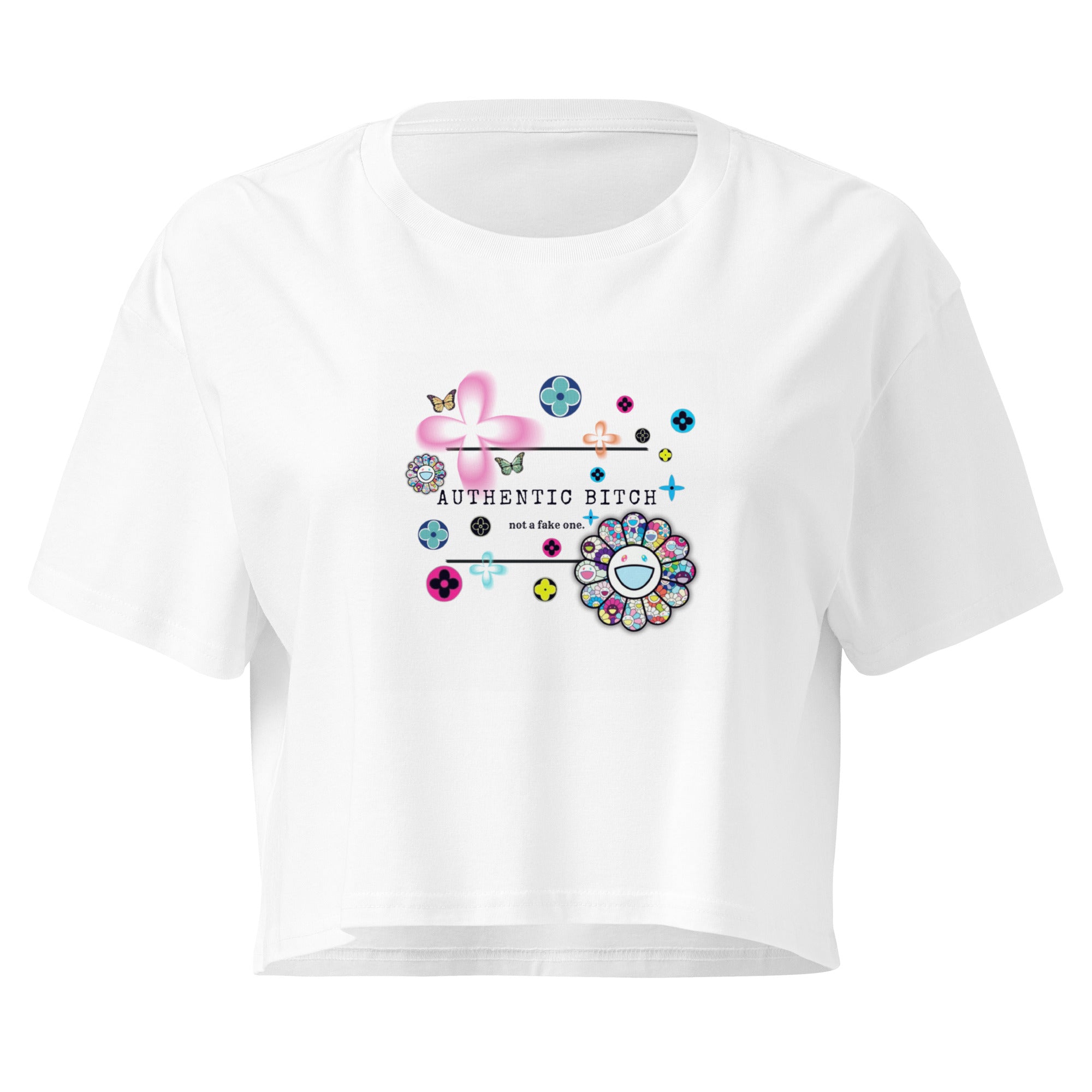 Authentic Bitch Crop T-Shirt